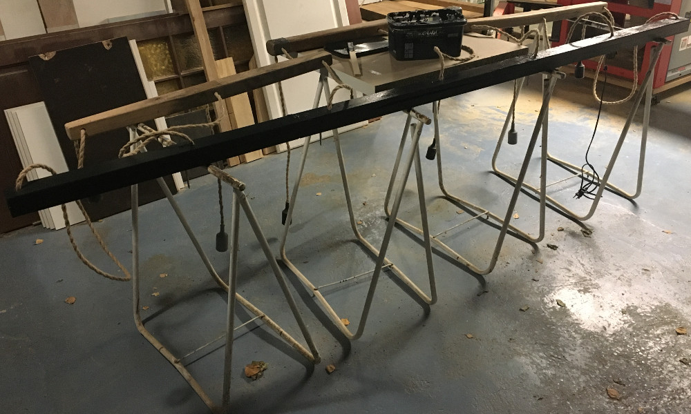 Peinture fausse poutre